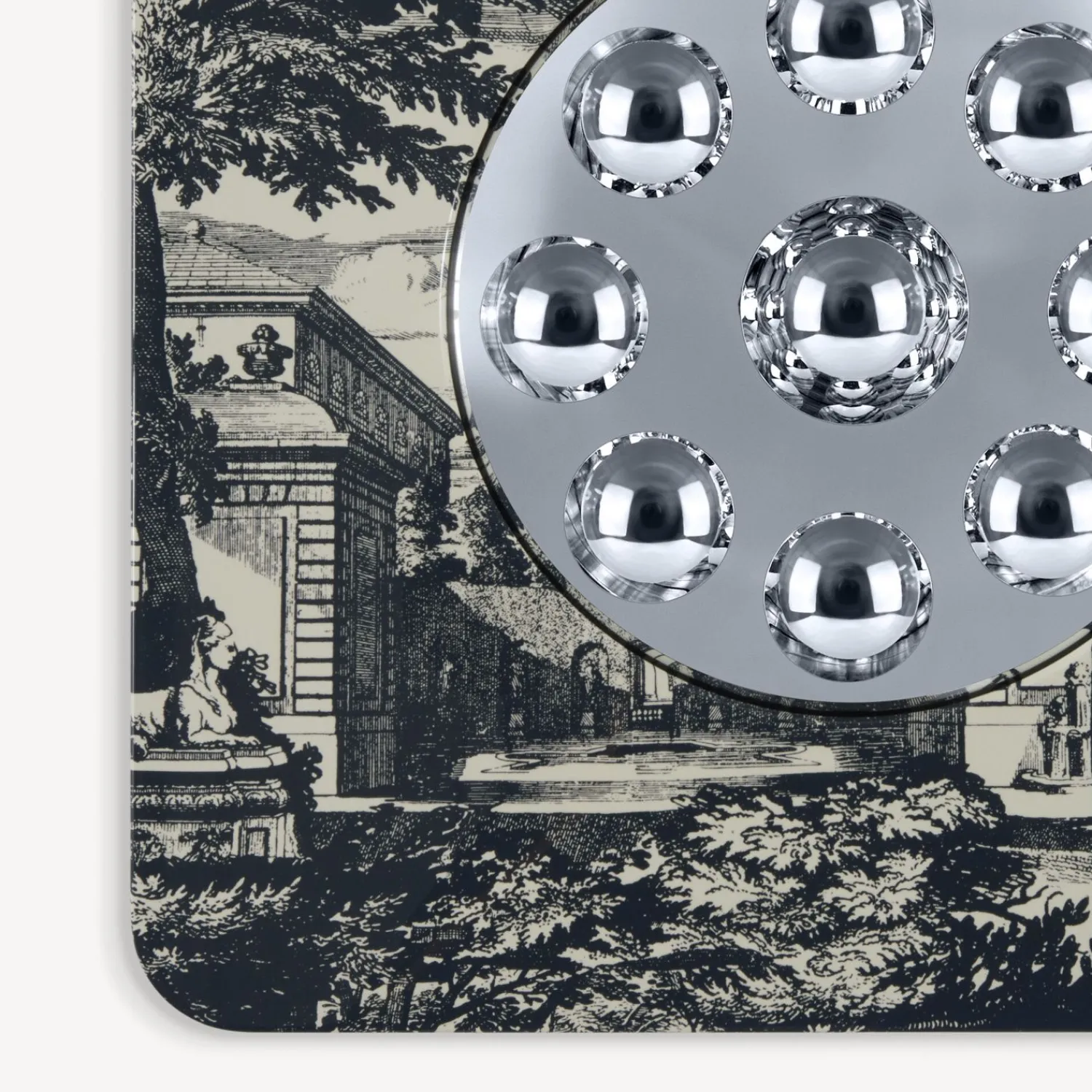 Design Mirrors<Fornasetti Frame With Bubbles Mirror Giardino Settecentesco Blue/Ivory