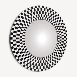 Design Mirrors<Fornasetti Frame With Convex Mirror Egocentrismo White/Black