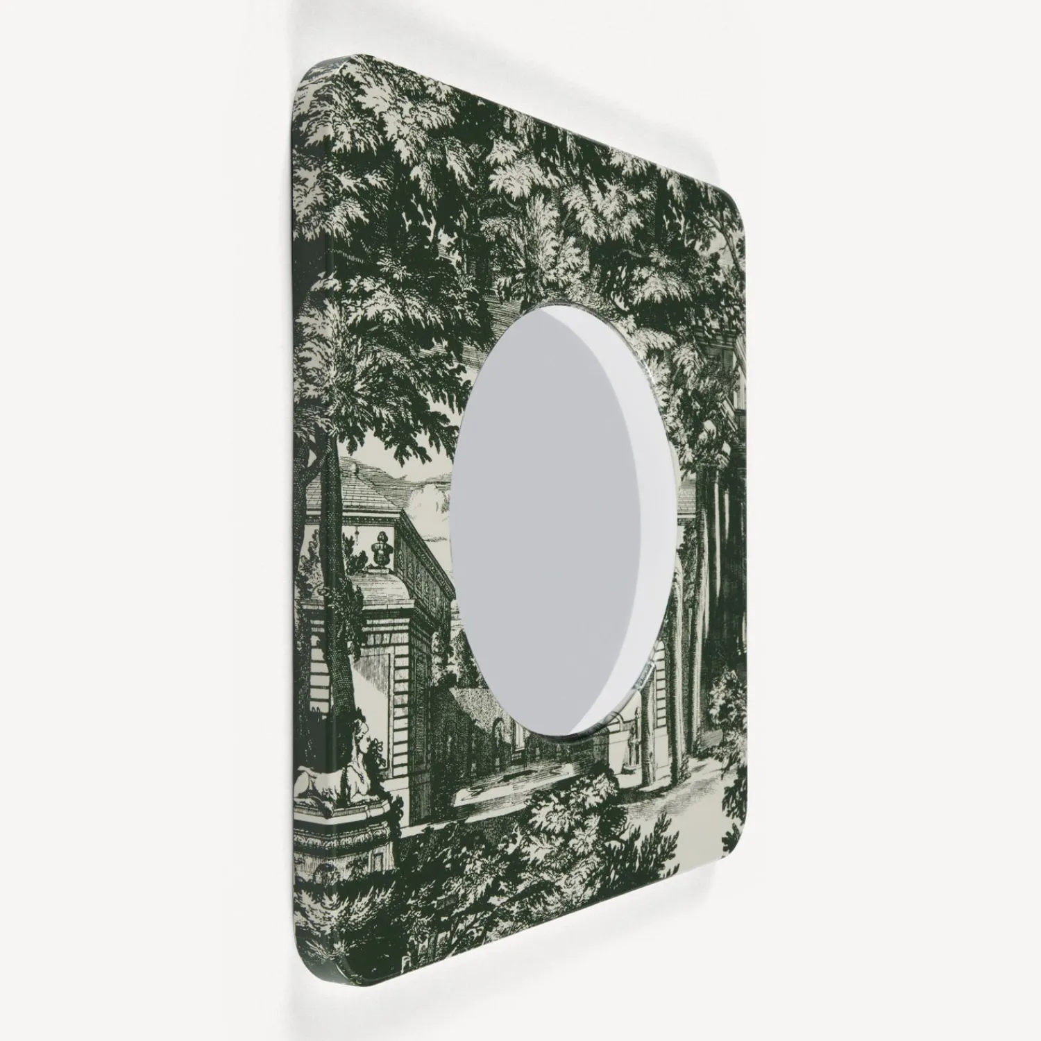 Design Mirrors<Fornasetti Frame With Convex Mirror Giardino Settecentesco Green/Ivory