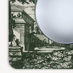 Design Mirrors<Fornasetti Frame With Convex Mirror Giardino Settecentesco Green/Ivory