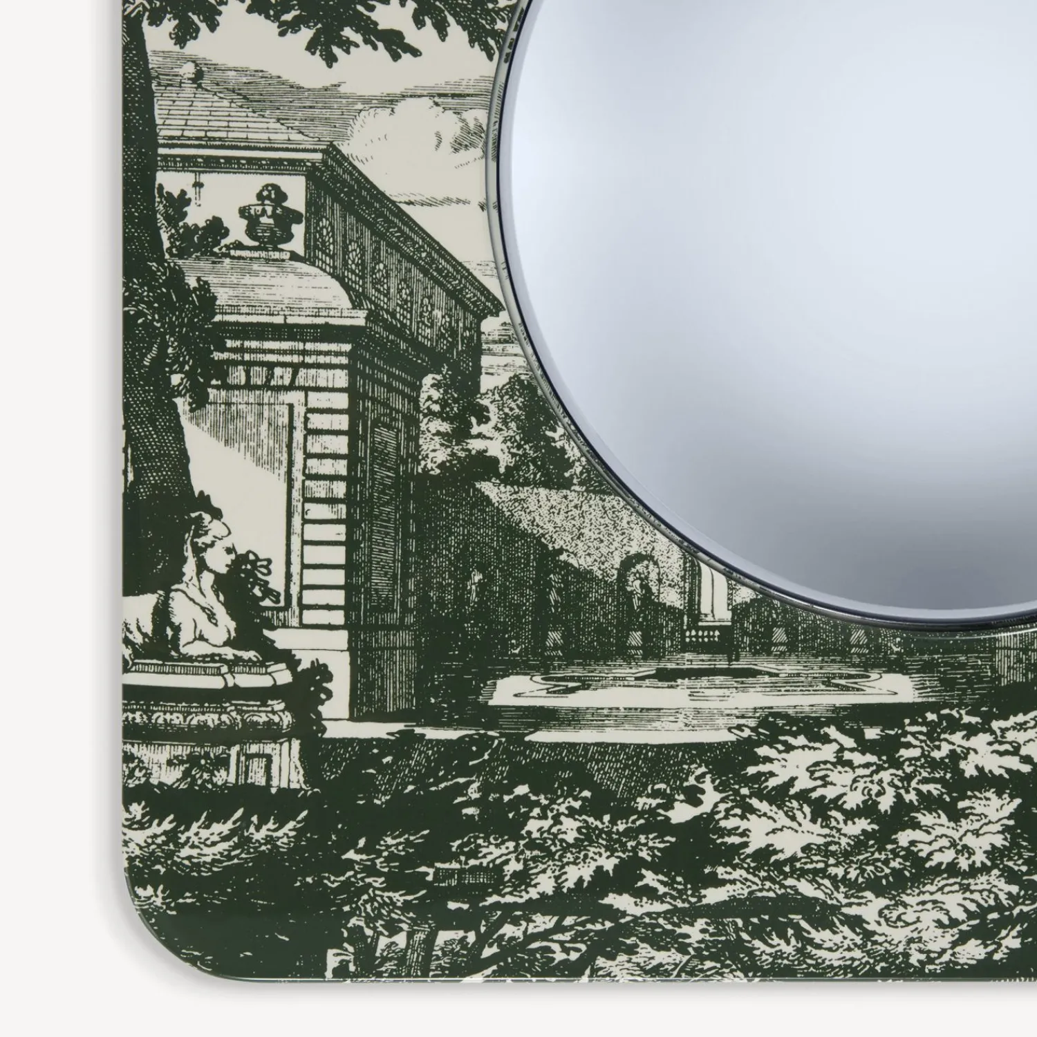 Design Mirrors<Fornasetti Frame With Convex Mirror Giardino Settecentesco Green/Ivory