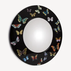 Design Mirrors<Fornasetti Frame With Convex Mirror Farfalle Multicolour