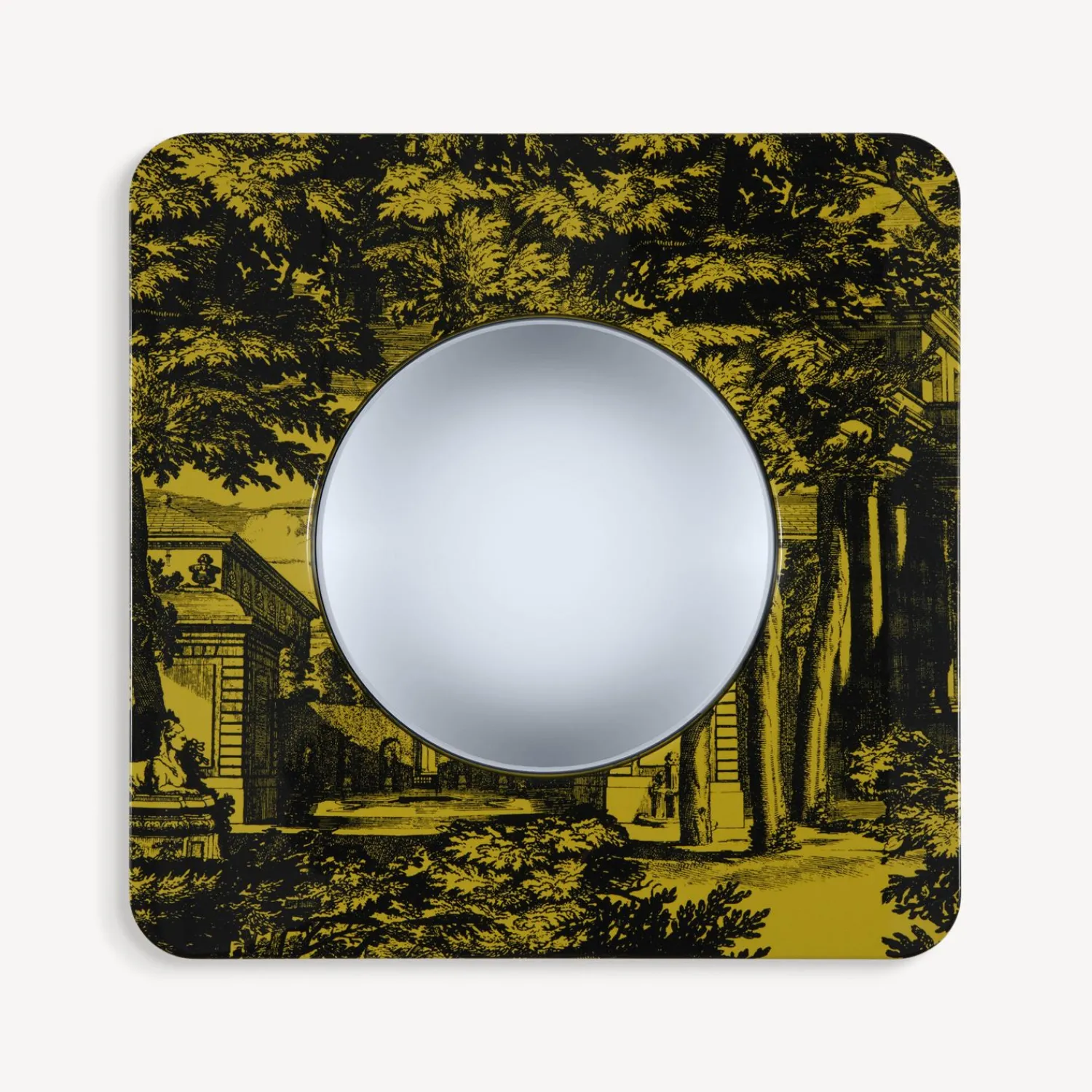 Design Mirrors<Fornasetti Frame With Convex Mirror Giardino Settecentesco Black/Yellow