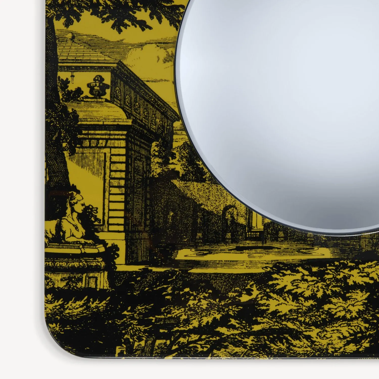 Design Mirrors<Fornasetti Frame With Convex Mirror Giardino Settecentesco Black/Yellow