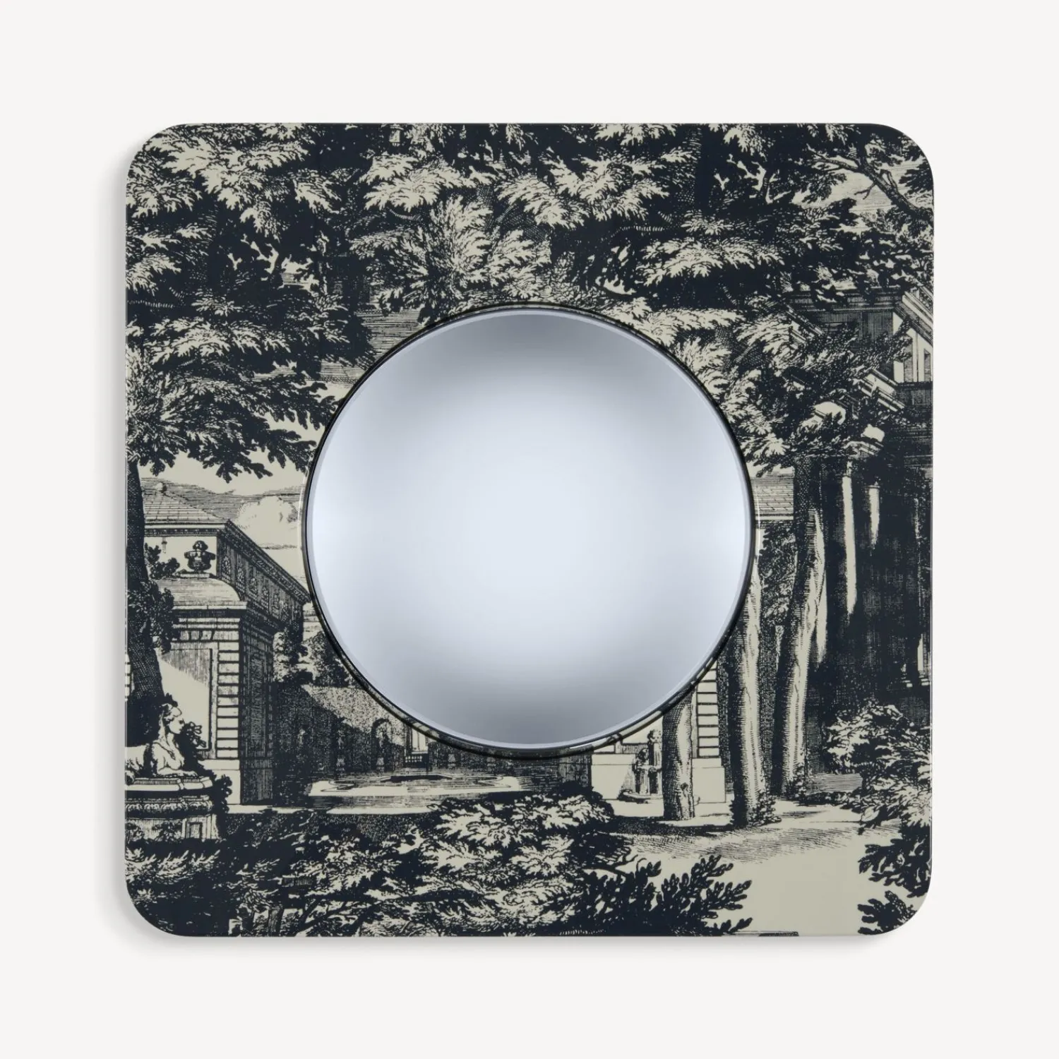 Design Mirrors<Fornasetti Frame With Convex Mirror Giardino Settecentesco Blue/Ivory