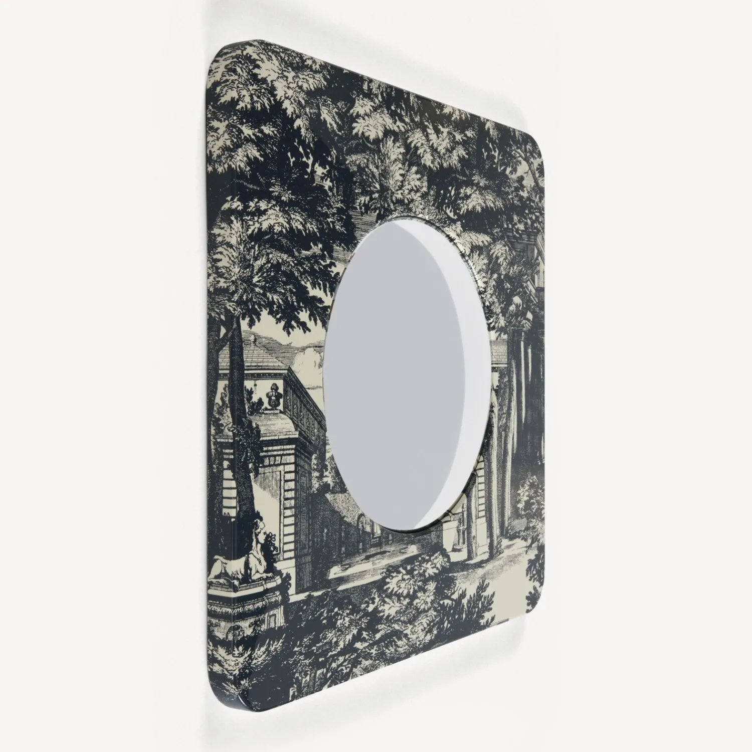 Design Mirrors<Fornasetti Frame With Convex Mirror Giardino Settecentesco Blue/Ivory