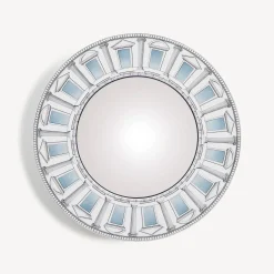 Design Mirrors<Fornasetti Frame With Convex Mirror Architettura Celeste White/Black/Blue