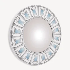 Design Mirrors<Fornasetti Frame With Convex Mirror Architettura Celeste White/Black/Blue