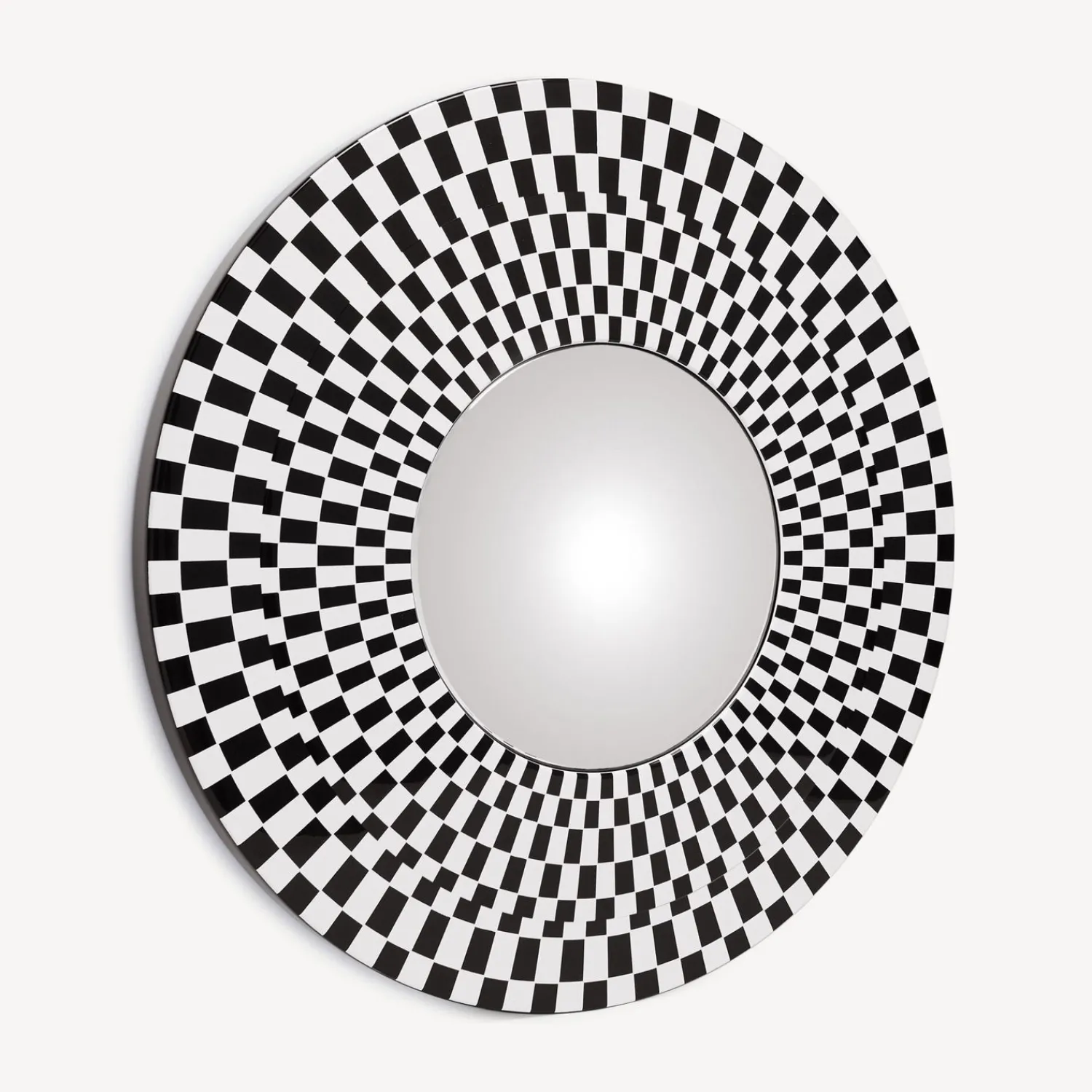 Design Mirrors<Fornasetti Frame With Convex Mirror Egocentrismo White/Black