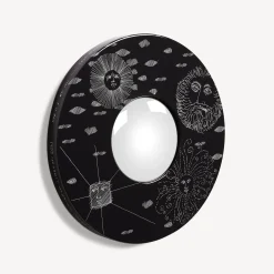 Design Mirrors<Fornasetti Frame With Convex Mirror Solitario White/Black