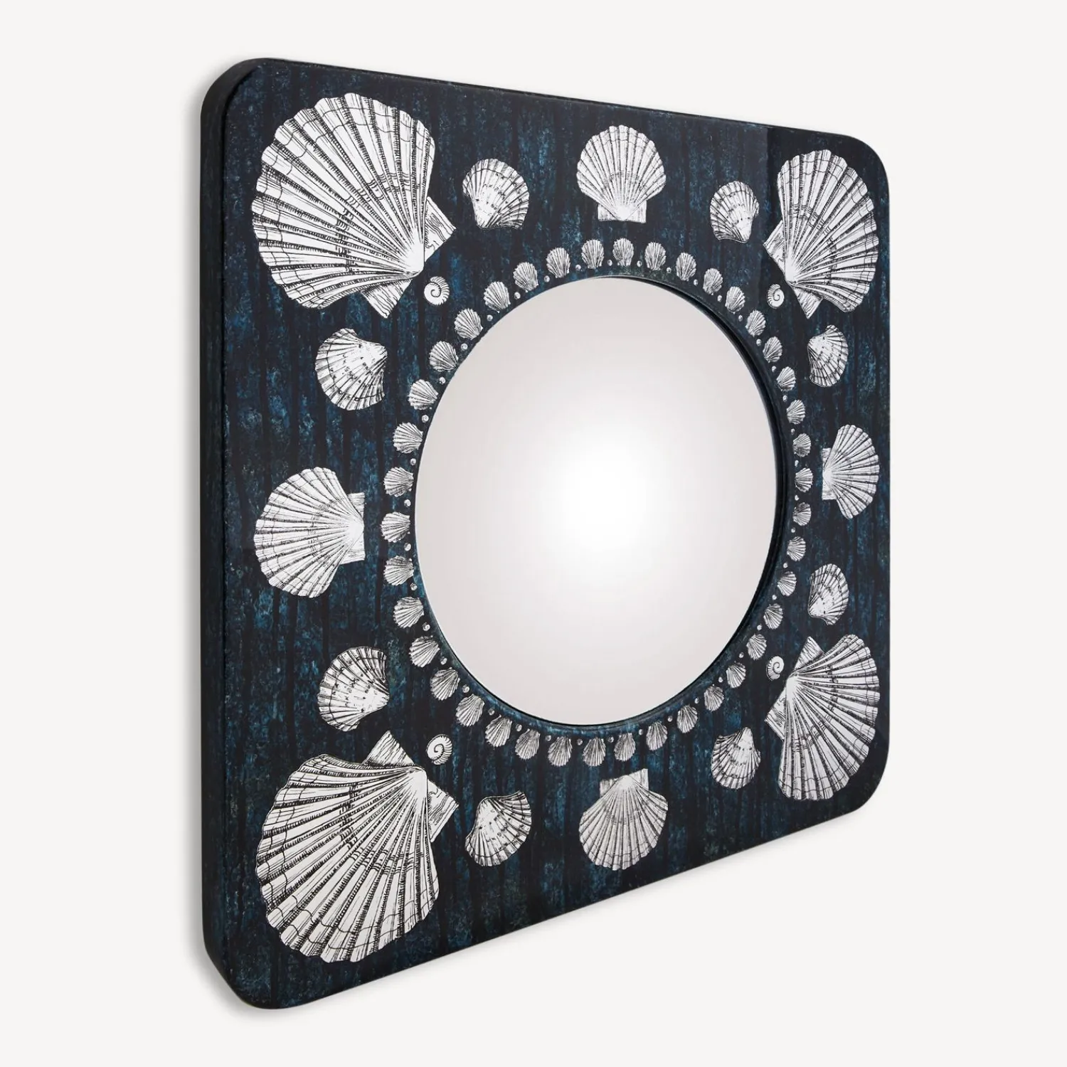 Design Mirrors<Fornasetti Frame With Flat Mirror Giro Di Conchiglie Silver/Blue