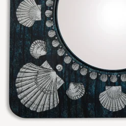 Design Mirrors<Fornasetti Frame With Flat Mirror Giro Di Conchiglie Silver/Blue