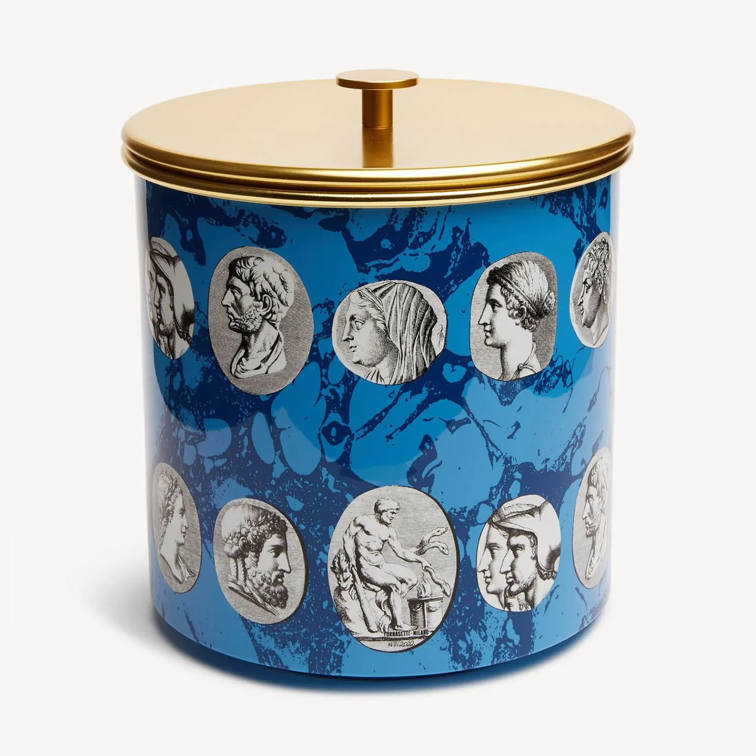 Ice Buckets<Fornasetti Ice Bucket Cammei White/Black/Light Blue