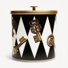 Ice Buckets<Fornasetti Ice Bucket Chiavi Oro E Rombi White/Black/Gold