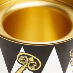 Ice Buckets<Fornasetti Ice Bucket Chiavi Oro E Rombi White/Black/Gold