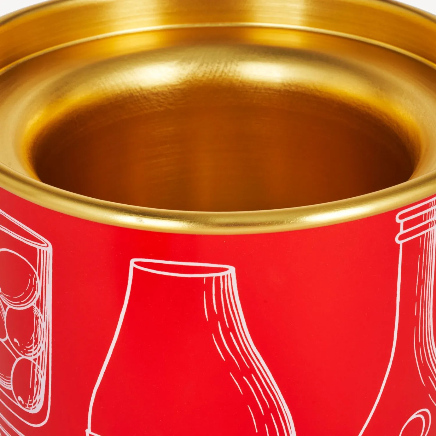 Ice Buckets<Fornasetti Ice Bucket Ricette Cocktail Red/White
