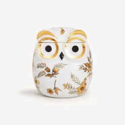 Small Containers<Fornasetti Jar Civetta Fiorata White/Black/Gold