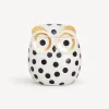 Small Containers<Fornasetti Jar Civetta Impallinata White/Black/Gold