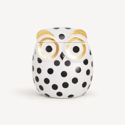 Small Containers<Fornasetti Jar Civetta Impallinata White/Black/Gold