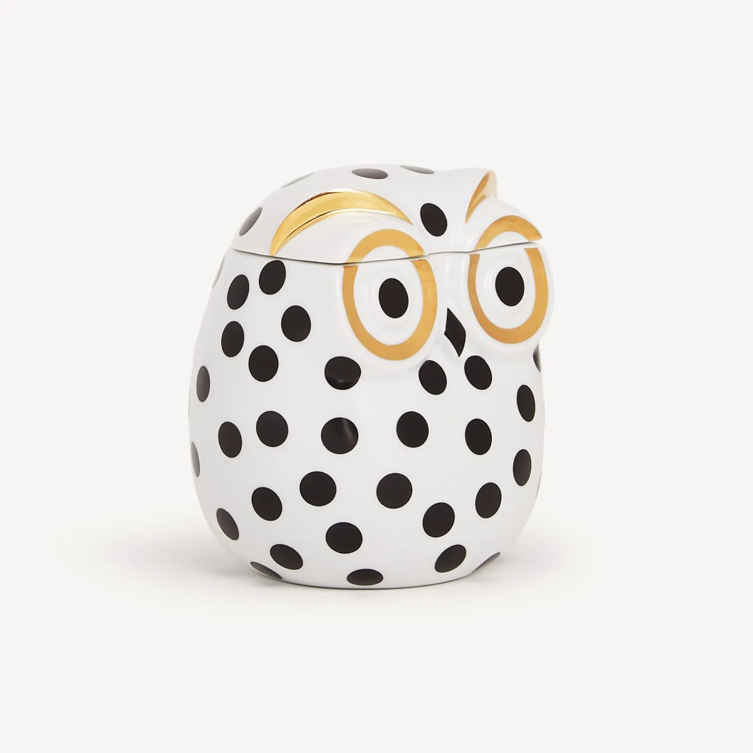 Small Containers<Fornasetti Jar Civetta Impallinata White/Black/Gold