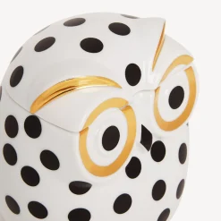 Small Containers<Fornasetti Jar Civetta Impallinata White/Black/Gold