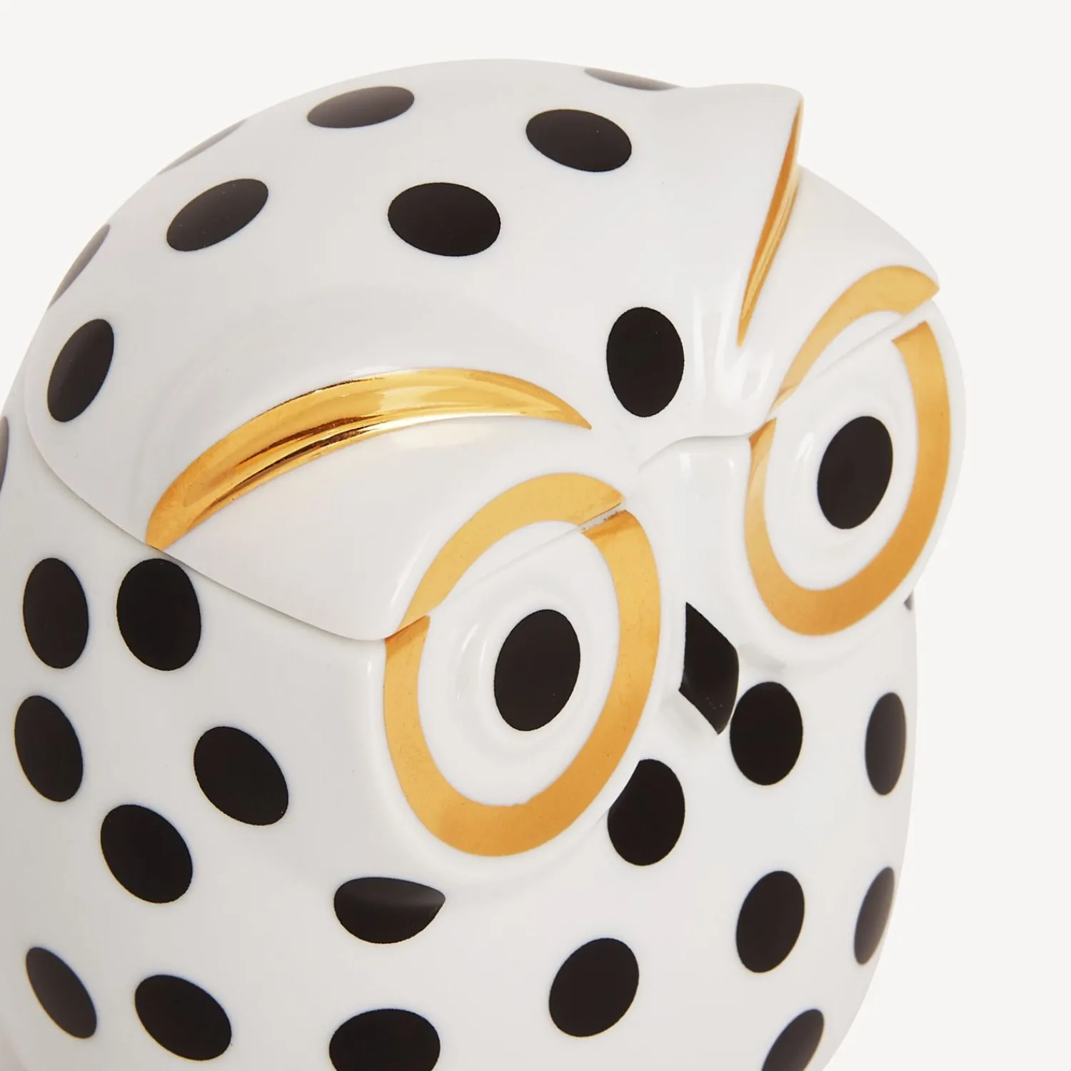 Small Containers<Fornasetti Jar Civetta Impallinata White/Black/Gold