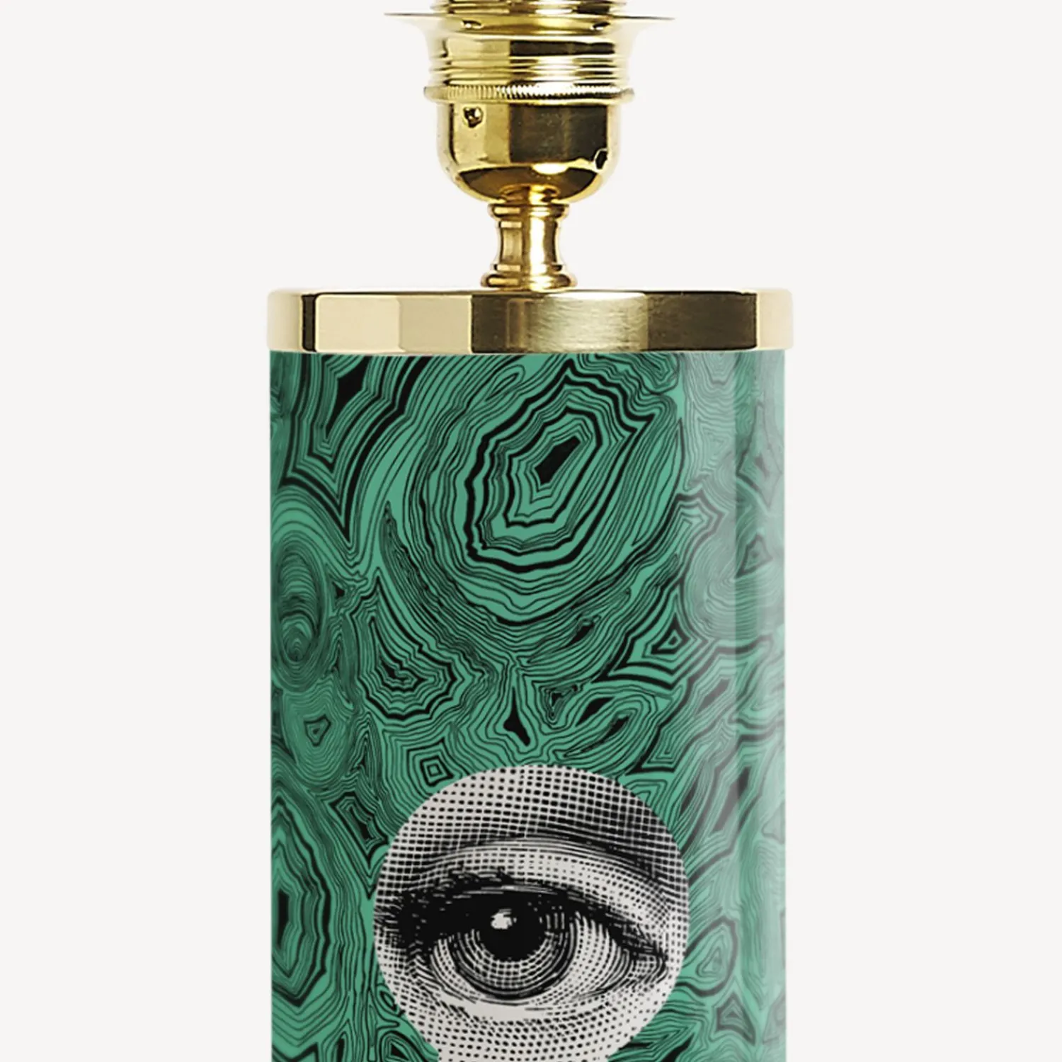 Lamps And Lampshades<Fornasetti Lamp Serratura Su Malachite Green/White/Black