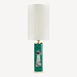 Lamps And Lampshades<Fornasetti Lamp Serratura Su Malachite Green/White/Black