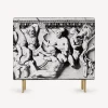 Magazine Racks<Fornasetti Magazine Rack Bassorilievo White/Black