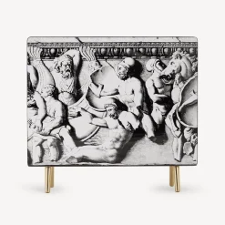 Magazine Racks<Fornasetti Magazine Rack Bassorilievo White/Black