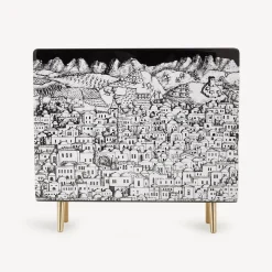 Magazine Racks<Fornasetti Magazine Rack Gerusalemme White/Black