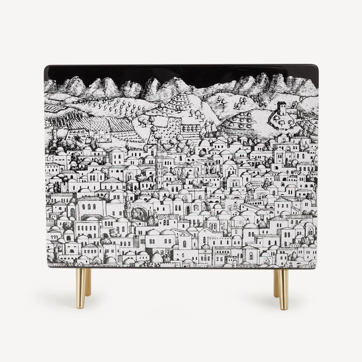 Magazine Racks<Fornasetti Magazine Rack Gerusalemme White/Black