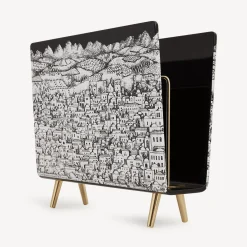 Magazine Racks<Fornasetti Magazine Rack Gerusalemme White/Black