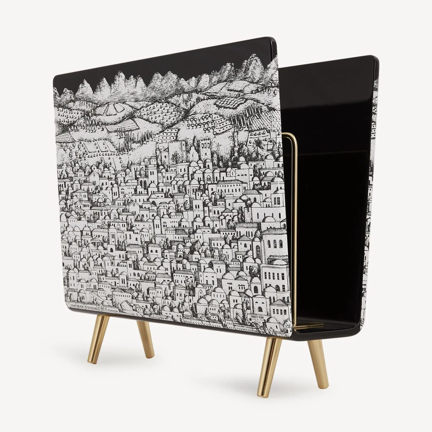 Magazine Racks<Fornasetti Magazine Rack Gerusalemme White/Black