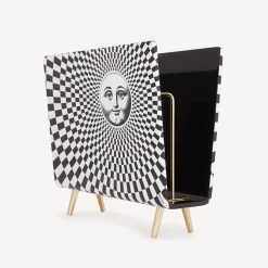 Magazine Racks<Fornasetti Magazine Rack Solecentrismo White/Black