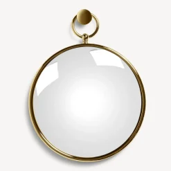 Design Mirrors<Fornasetti Magic Convex Mirror With Ring Brass