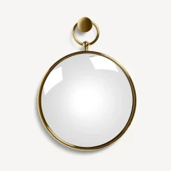 Design Mirrors<Fornasetti Magic Convex Mirror With Ring Brass