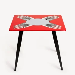 Tables<Fornasetti Magic Table Mani White/Black/Red
