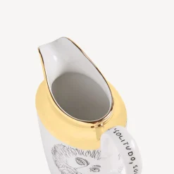 Tea And Coffee Sets<Fornasetti Milk Jug Solitario White/Black/Gold