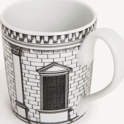 Tea And Coffee Sets<Fornasetti Mug Architettura White/Black