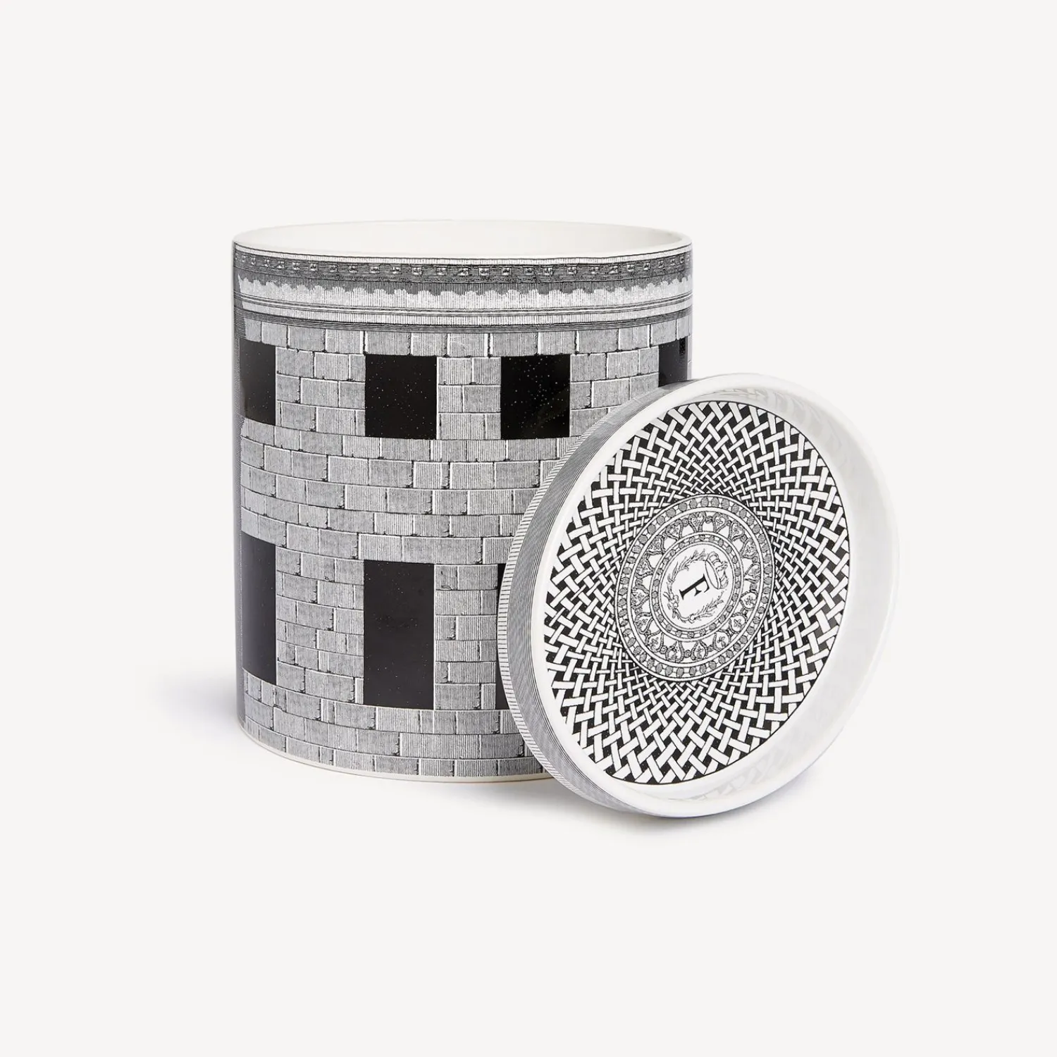 Scented Candles<Fornasetti Nel Mentre Large Scented Candle - Architettura Decor - Immaginazione Fragrance White/Black