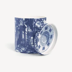 Scented Candles<Fornasetti Nel Mentre Large Scented Candle - Giardino Settecentesco Decor - Giardino Segreto Fragrance Blue/White