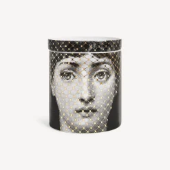 Scented Candles<Fornasetti Nel Mentre Scented Candle - Mascherina Decor - Frutto Proibito Fragrance White/Black/Gold