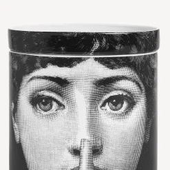 Scented Candles<Fornasetti Nel Mentre Scented Candle - Mascherina Decor - Frutto Proibito Fragrance White/Black/Gold