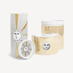 Scented Candles<Fornasetti Nel Mentre Set Of Three Scented Candles - Soli Decor - Immaginazione Fragrance White/Black/Gold