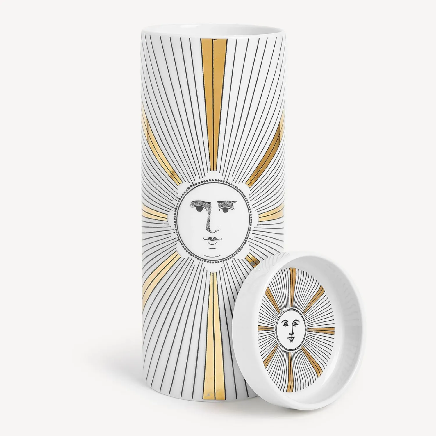 Scented Candles<Fornasetti Nel Mentre Set Of Three Scented Candles - Soli Decor - Immaginazione Fragrance White/Black/Gold