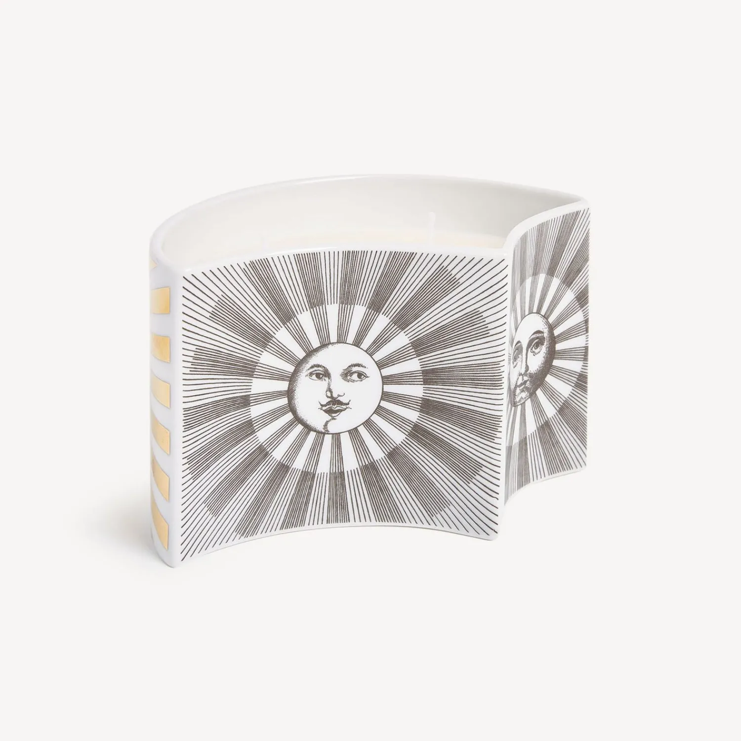 Scented Candles<Fornasetti Nel Mentre Set Of Three Scented Candles - Soli Decor - Immaginazione Fragrance White/Black/Gold