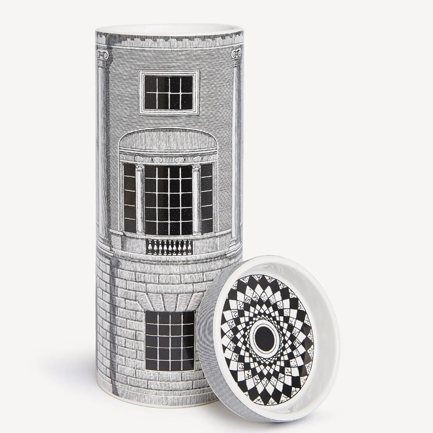 Scented Candles<Fornasetti Nel Mentre Set Of Three Scented Candles - Architettura Decor - Immaginazione Fragrance White/Black
