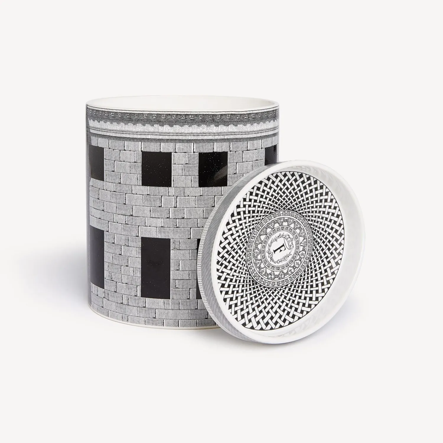 Scented Candles<Fornasetti Nel Mentre Set Of Three Scented Candles - Architettura Decor - Immaginazione Fragrance White/Black