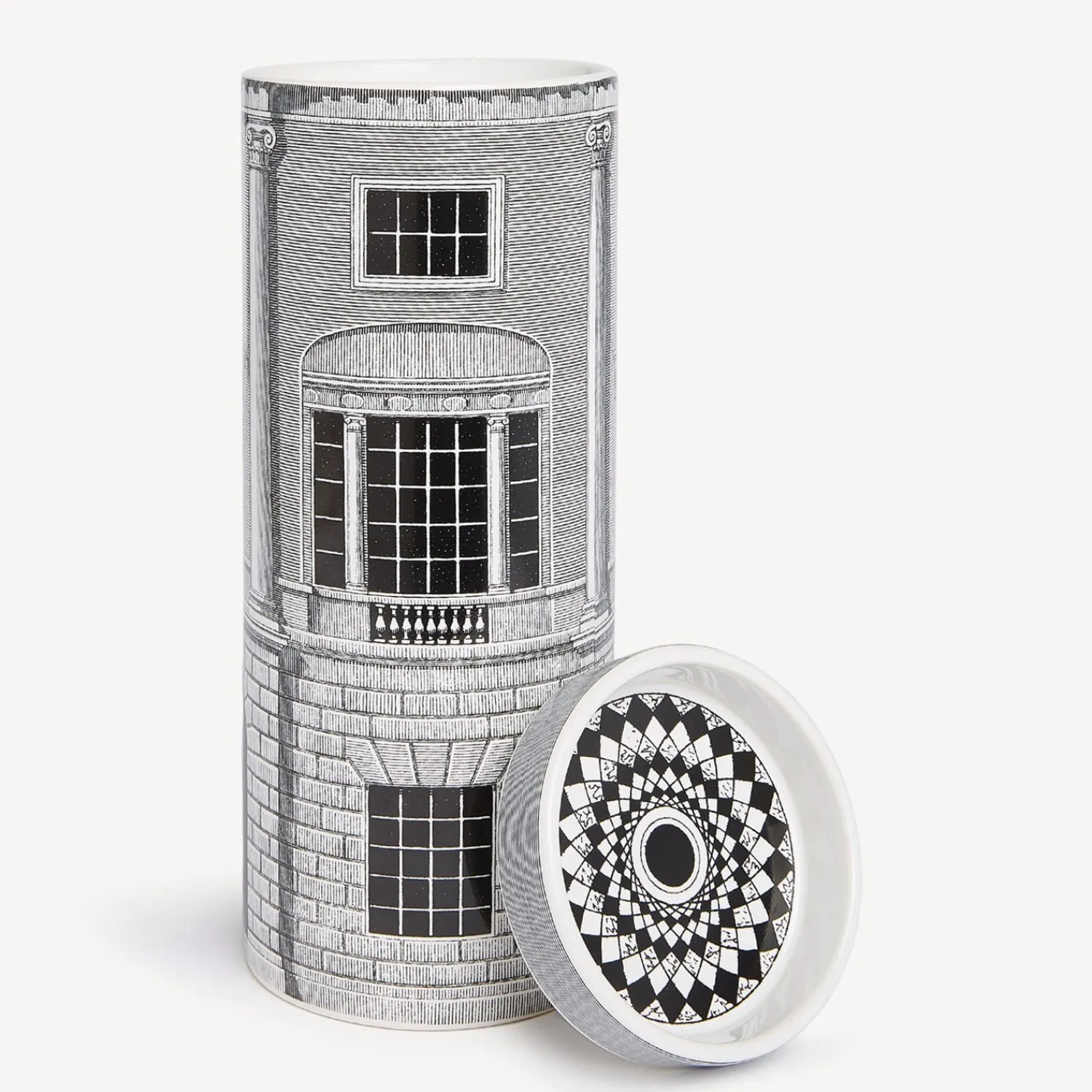 Scented Candles<Fornasetti Nel Mentre Tall Scented Candle - Architettura Decor - Immaginazione Fragrance White/Black